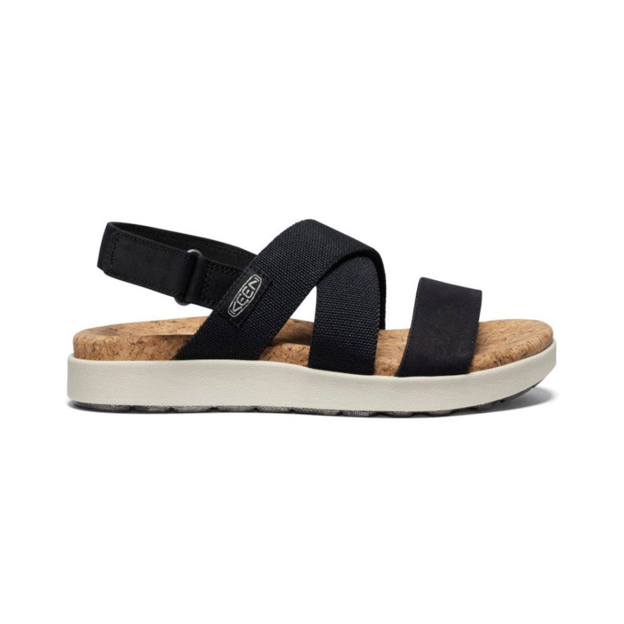 KEEN Sandals | Women'S Elle Criss Cross Sandal | Black/Birch