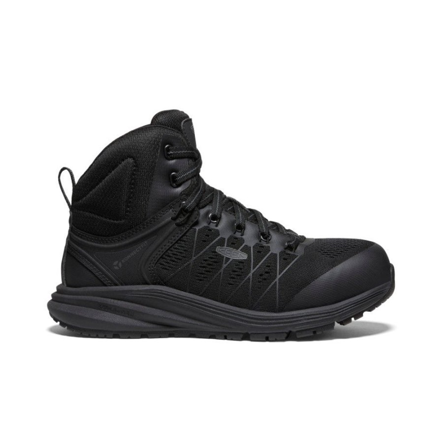 KEEN Work Boots & Shoes | Women'S Vista Energy Mid Int Met (Carbon-Fiber Toe) | Black/Raven