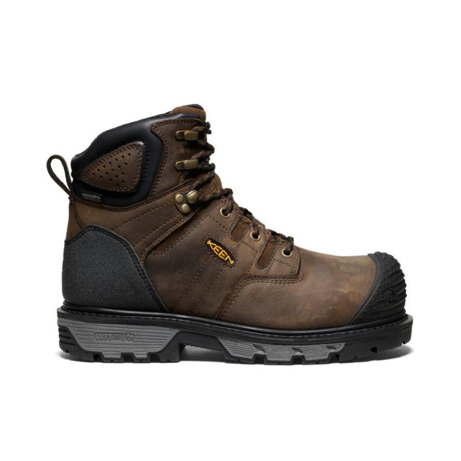 KEEN Work Boots & Shoes | Men'S Csa Camden 6" Waterproof Boot (Carbon-Fiber Toe) | Dark Earth/Black