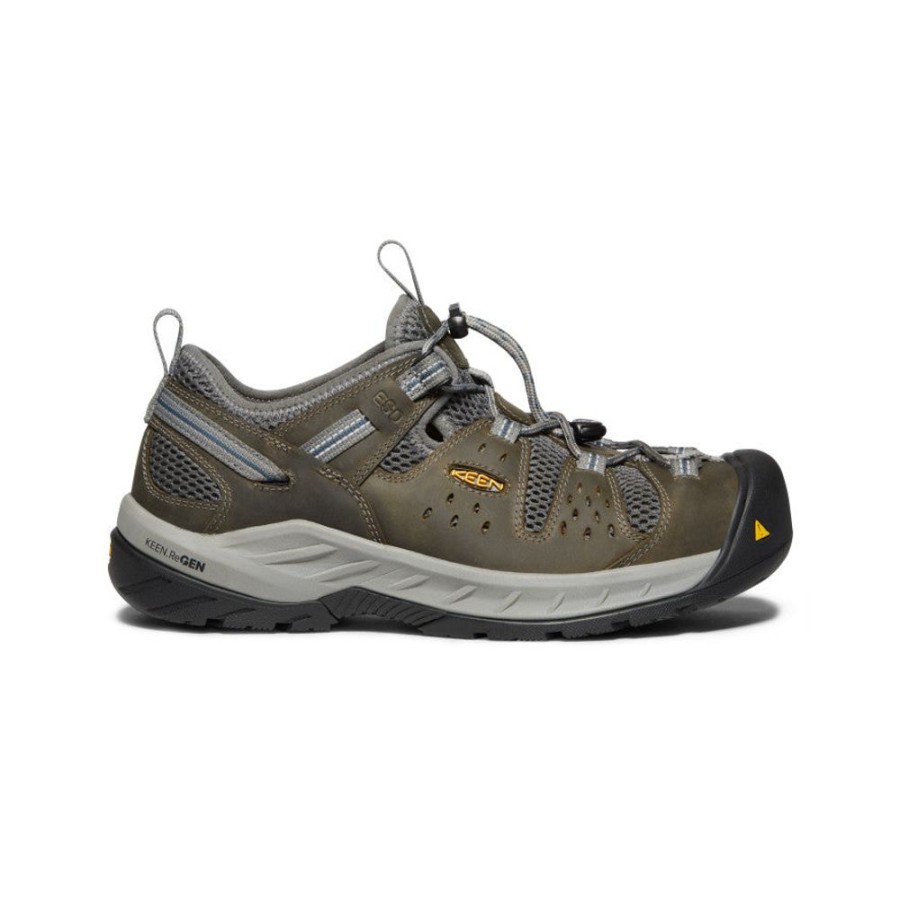 KEEN Work Boots & Shoes | Men'S Atlanta Cool Ii Esd (Steel Toe) | Gargoyle/Midnight Navy