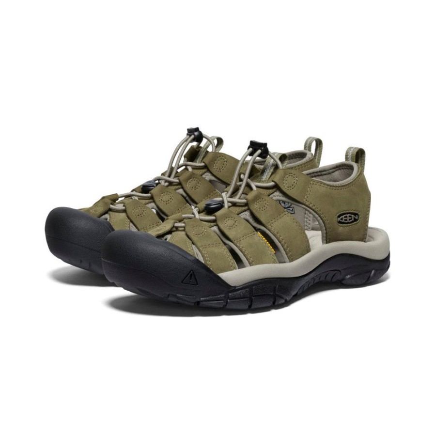 KEEN Sandals | Men'S Newport Leather | Martini Olive/Brindle