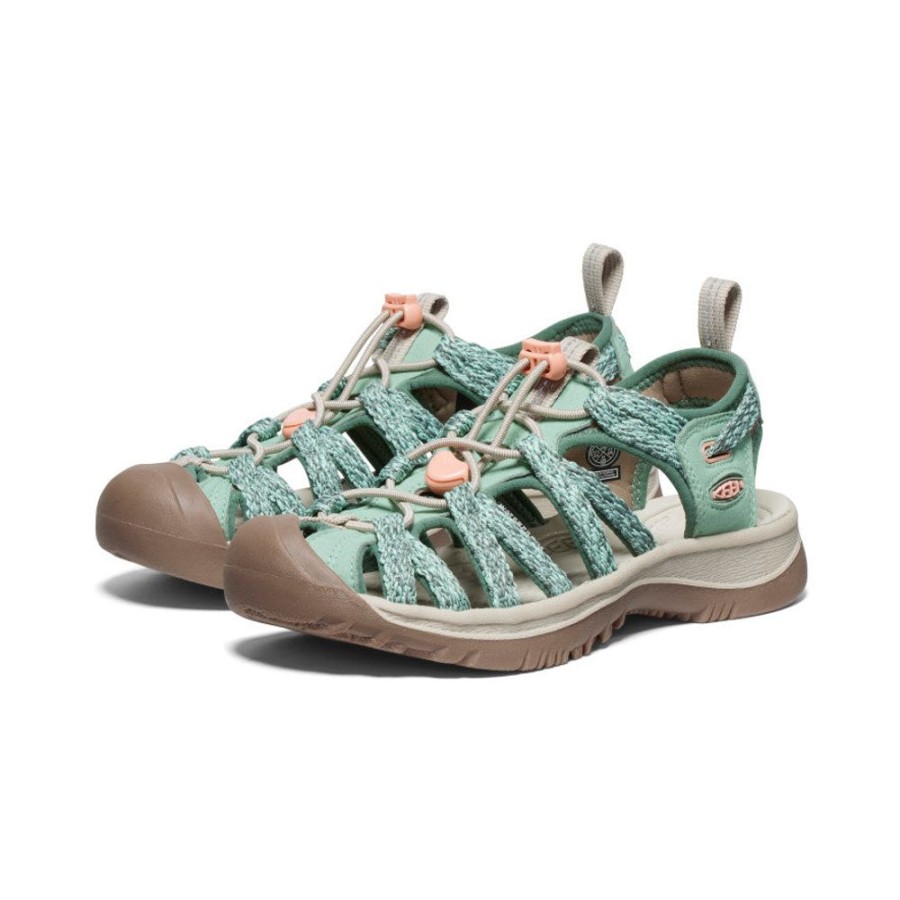 KEEN Sandals | Women'S Whisper | Granite Green/Peach Parfait