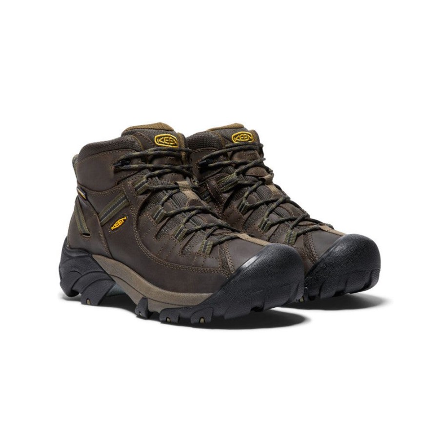 KEEN Boots | Men'S Targhee Ii Waterproof Mid Wide | Canteen/Dark Olive