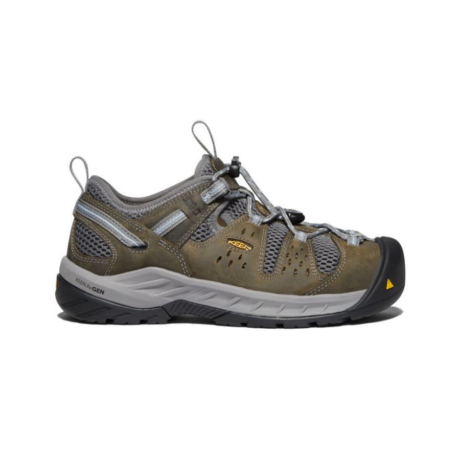 KEEN Work Boots & Shoes | Women'S Atlanta Cool Ii Esd (Steel Toe) | Gargoyle/Blue Fog