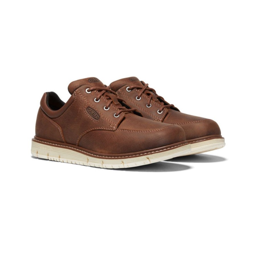 KEEN Work Boots & Shoes | Men'S San Jose Oxford (Soft Toe) | Gingerbread/Off White