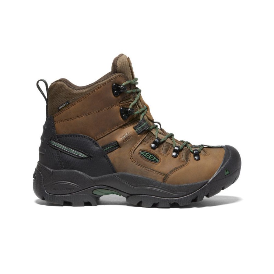 KEEN Work Boots & Shoes | Men'S Pittsburgh Energy 6" Waterproof Boot (Soft Toe) | Cascade Brown/Greener Pastures