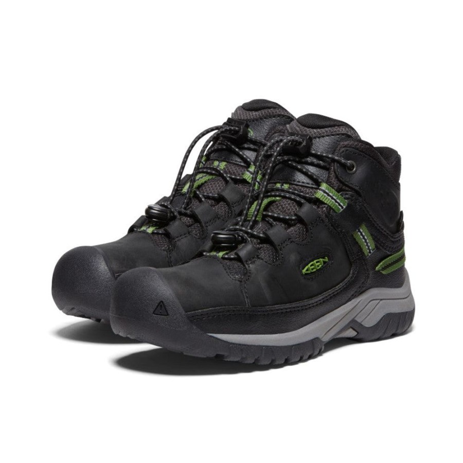 KEEN Boots | Big Kids' Targhee Waterproof Boot | Black/Campsite