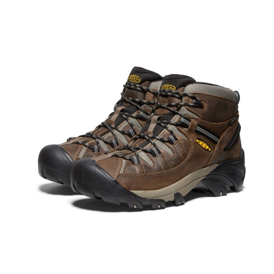 KEEN Boots | Men'S Targhee Ii Mid Waterproof Hiking Boots | Shitake/Brindle