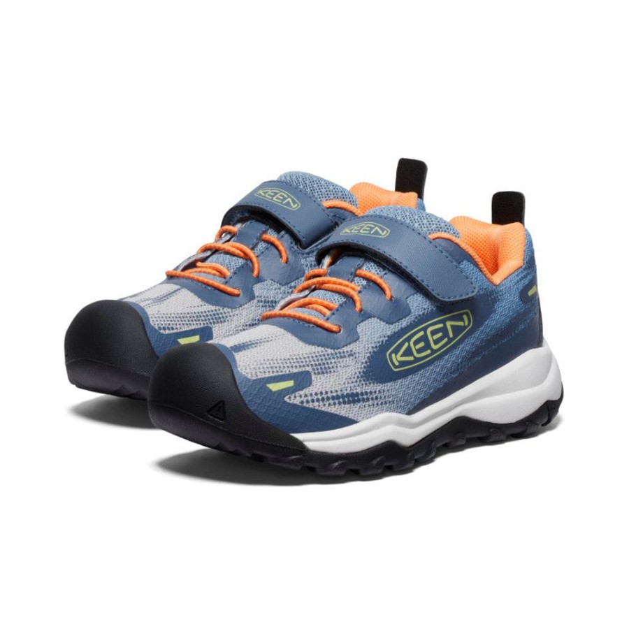 KEEN Shoes | Little Kids' Wanduro Speed Hiking Shoe | Vintage Indigo/Tangerine