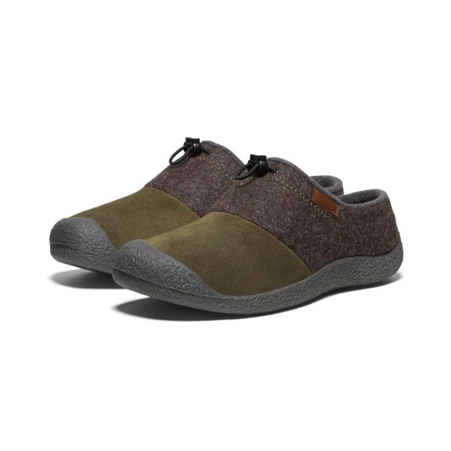 KEEN Slip-Ons | Men'S Howser Iii Slide | Dark Brown Felt/Canteen