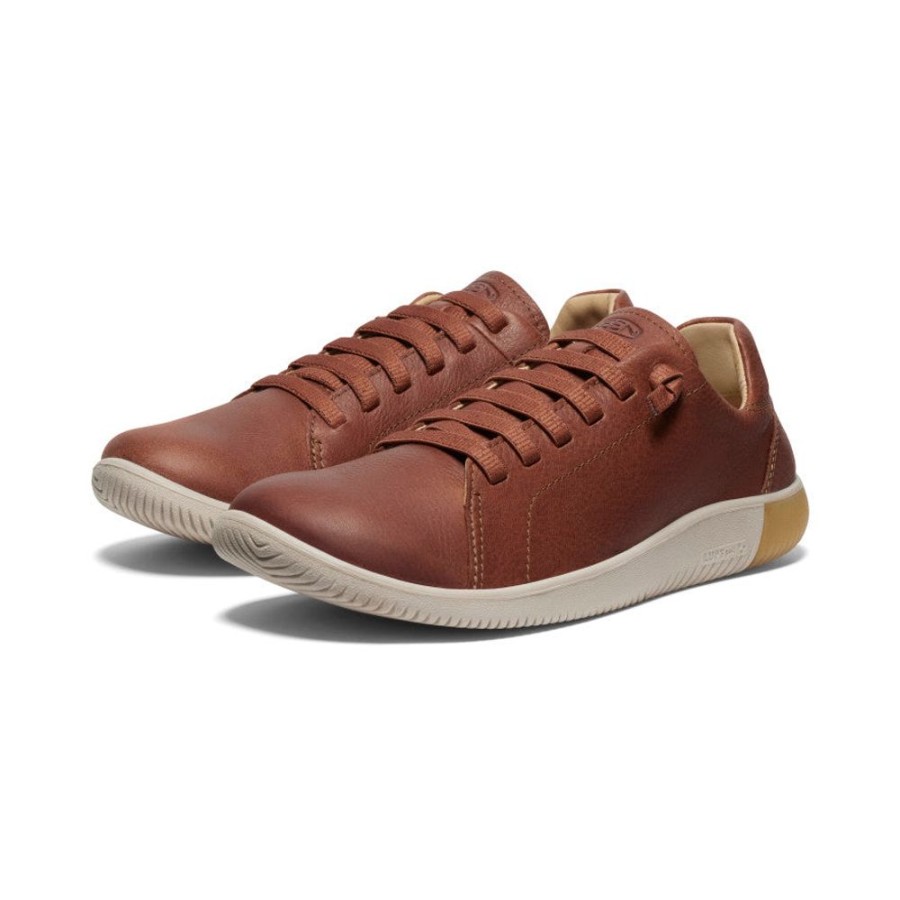 KEEN Slip-Ons | Men'S Knx Leather Sneaker | Tortoise Shell/Plaza Taupe