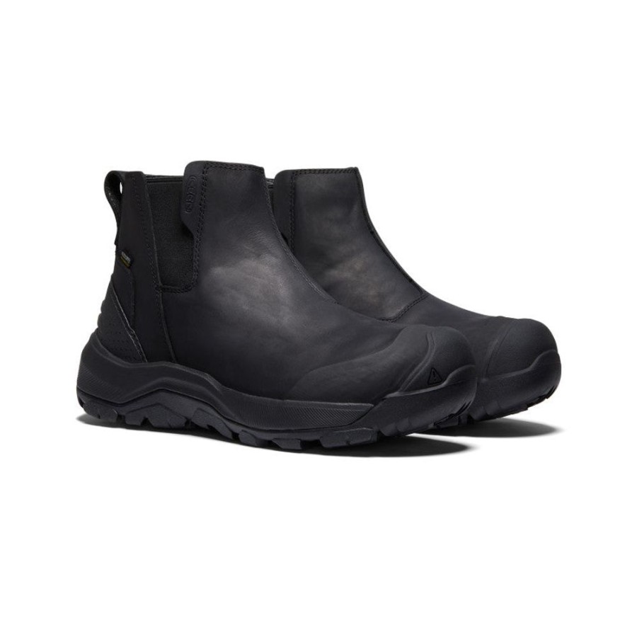 KEEN Boots | Men'S Revel Iv Waterproof Chelsea | Black/Black