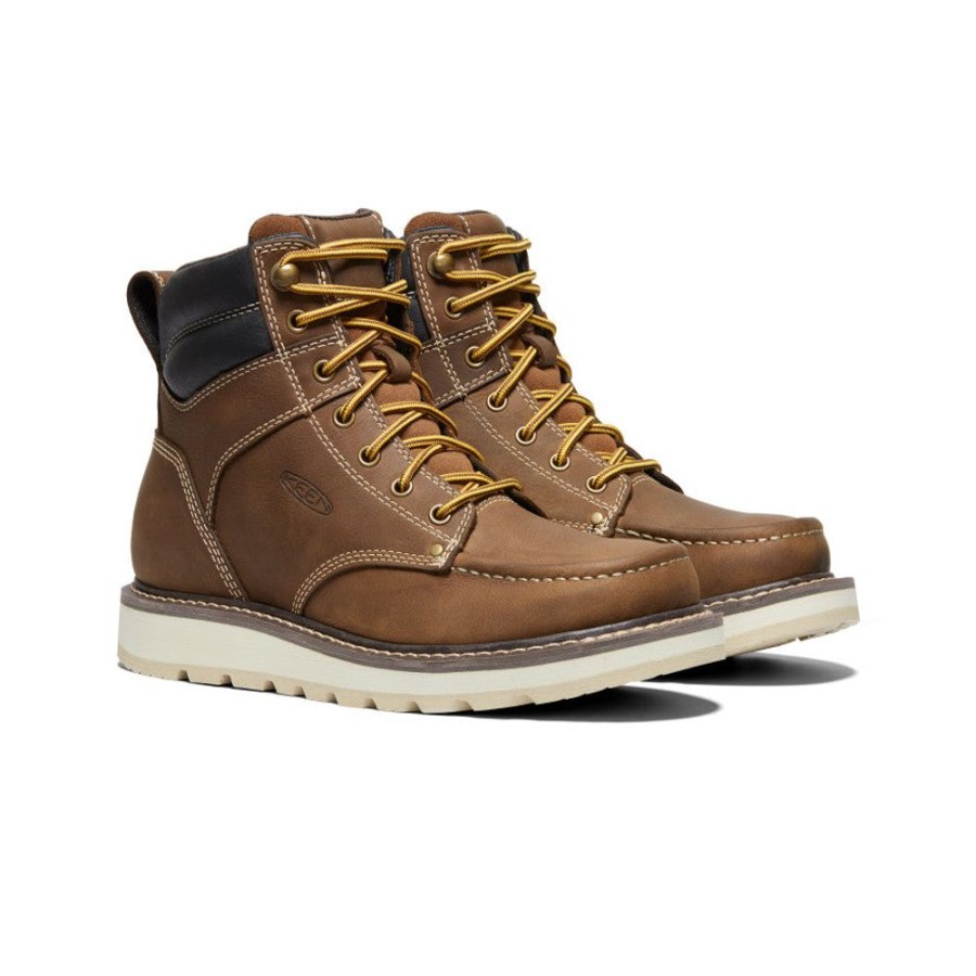 KEEN Work Boots & Shoes | Men'S Cincinnati 6" Boot (Soft Toe) | Belgian/Sandshell