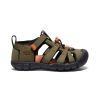 KEEN Sandals | Little Kids' Seacamp Ii Cnx | Dark Olive/Gold Flame