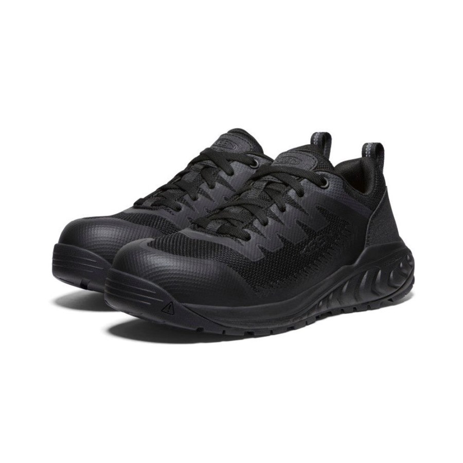 KEEN Work Boots & Shoes | Men'S Arvada Work Sneaker (Carbon-Fiber Toe) | Black/Black