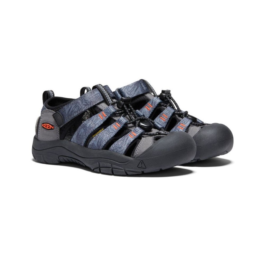 KEEN Sandals | Big Kids' Newport H2 | Steel Grey/Black