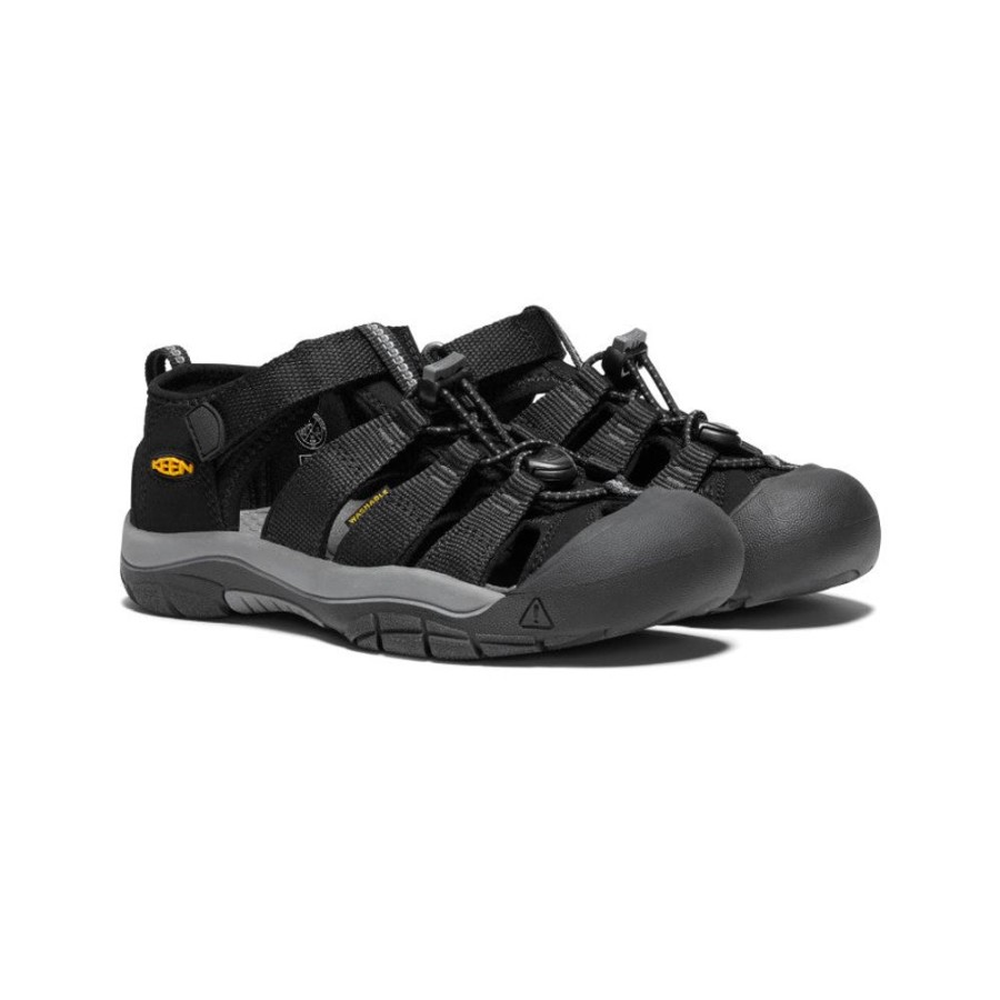 KEEN Sandals | Big Kids' Newport H2 | Black/Keen Yellow