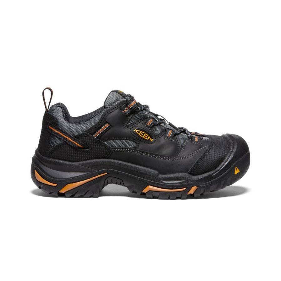 KEEN Work Boots & Shoes | Men'S Braddock Low (Steel Toe) | Black/Bossa Nova