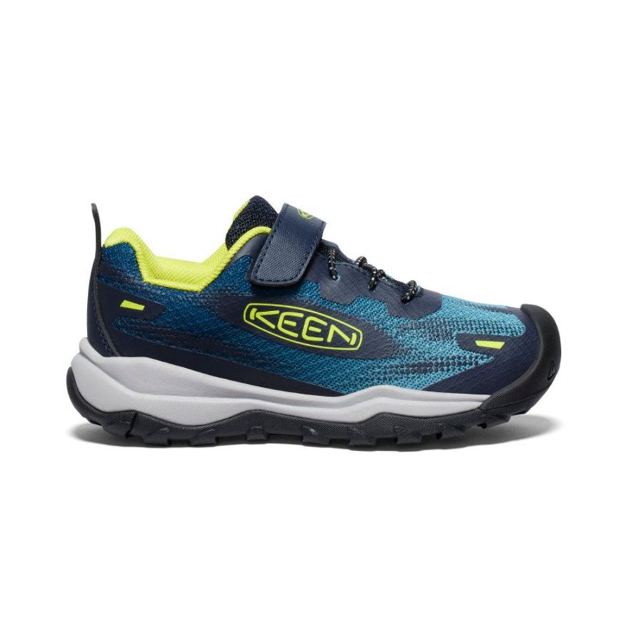 KEEN Shoes | Little Kids' Wanduro Speed Hiking Shoe | Legion Blue/Evening Primrose