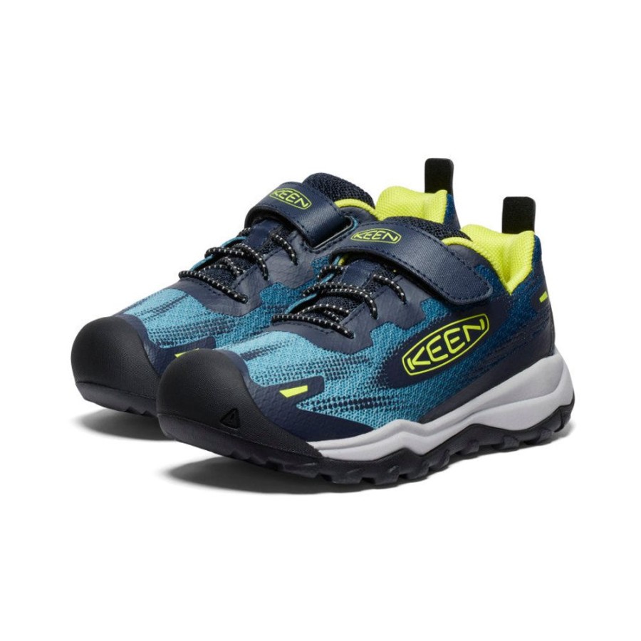 KEEN Shoes | Little Kids' Wanduro Speed Hiking Shoe | Legion Blue/Evening Primrose