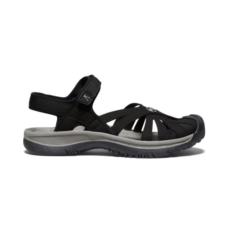 KEEN Sandals | Women'S Rose Sandal | Black/Neutral Gray