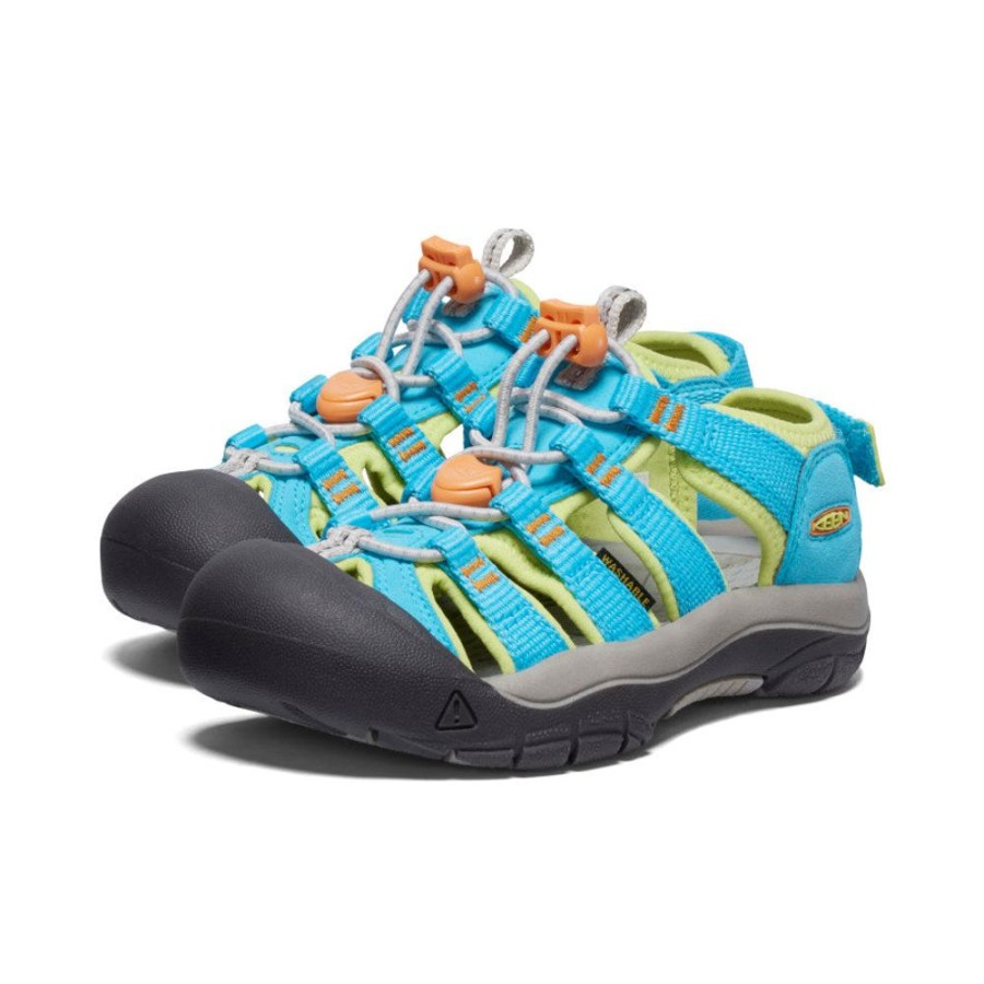 KEEN Sandals | Little Kids' Newport Boundless Sandal | Blue Atoll/Daiquiri Green