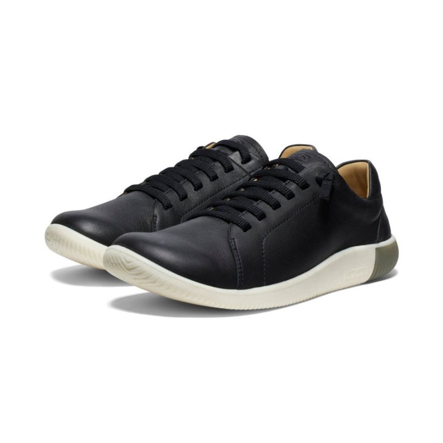 KEEN Slip-Ons | Men'S Knx Leather Sneaker | Black/Star White