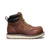 KEEN Work Boots & Shoes | Men'S Cincinnati 6" Waterproof Boot (Carbon-Fiber Toe) | Tuscan Red/Sandshell