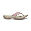 KEEN Slip-Ons | Women'S Kona Leather Flip-Flop | Nostalgia Rose/Plaza Taupe