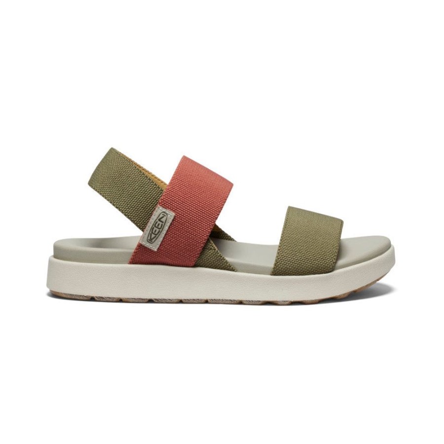 KEEN Sandals | Women'S Elle Backstrap Sandal | Martini Olive/Baked Clay