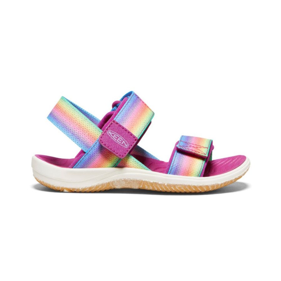 KEEN Sandals | Little Kids' Elle Backstrap | Rainbow/Festival Fuchsia