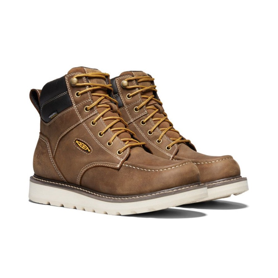 KEEN Work Boots & Shoes | Men'S Cincinnati 6" Waterproof Boot (Soft Toe) | Belgian/Sandshell