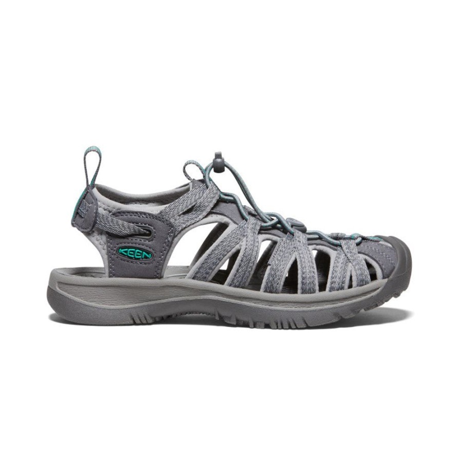 KEEN Sandals | Women'S Whisper | Medium Grey/Peacock Green