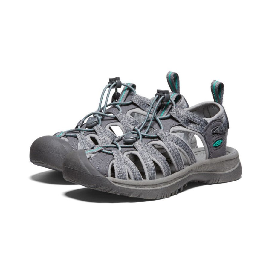 KEEN Sandals | Women'S Whisper | Medium Grey/Peacock Green