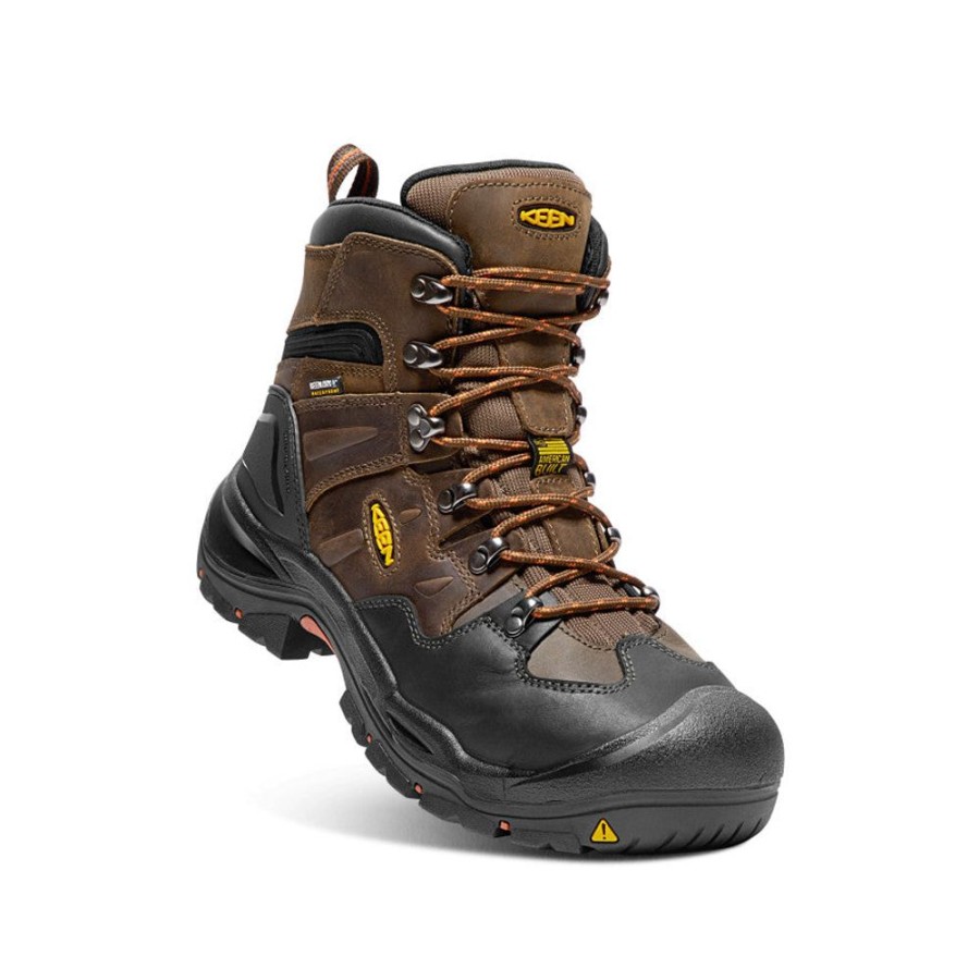 KEEN Work Boots & Shoes | Men'S Coburg 6" Waterproof Boot (Steel Toe) | Cascade Brown/Brindle