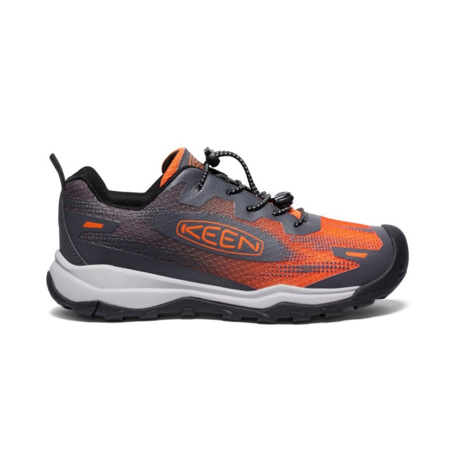 KEEN Shoes | Big Kids' Wanduro Speed Hiking Shoe | Magnet/Scarlet Ibis