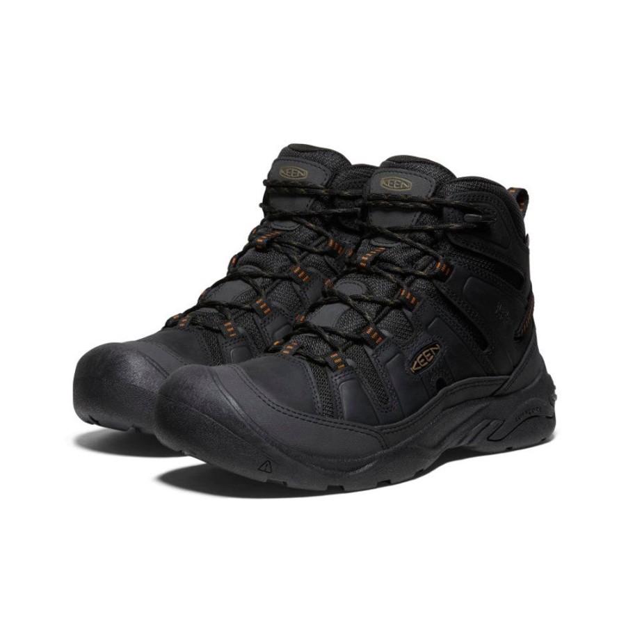 KEEN Boots | Men'S Circadia Waterproof Boot | Black/Curry