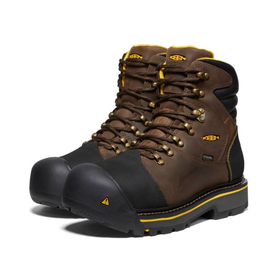 KEEN Work Boots & Shoes | Men'S Milwaukee Waterproof (Steel Toe) | Dark Earth