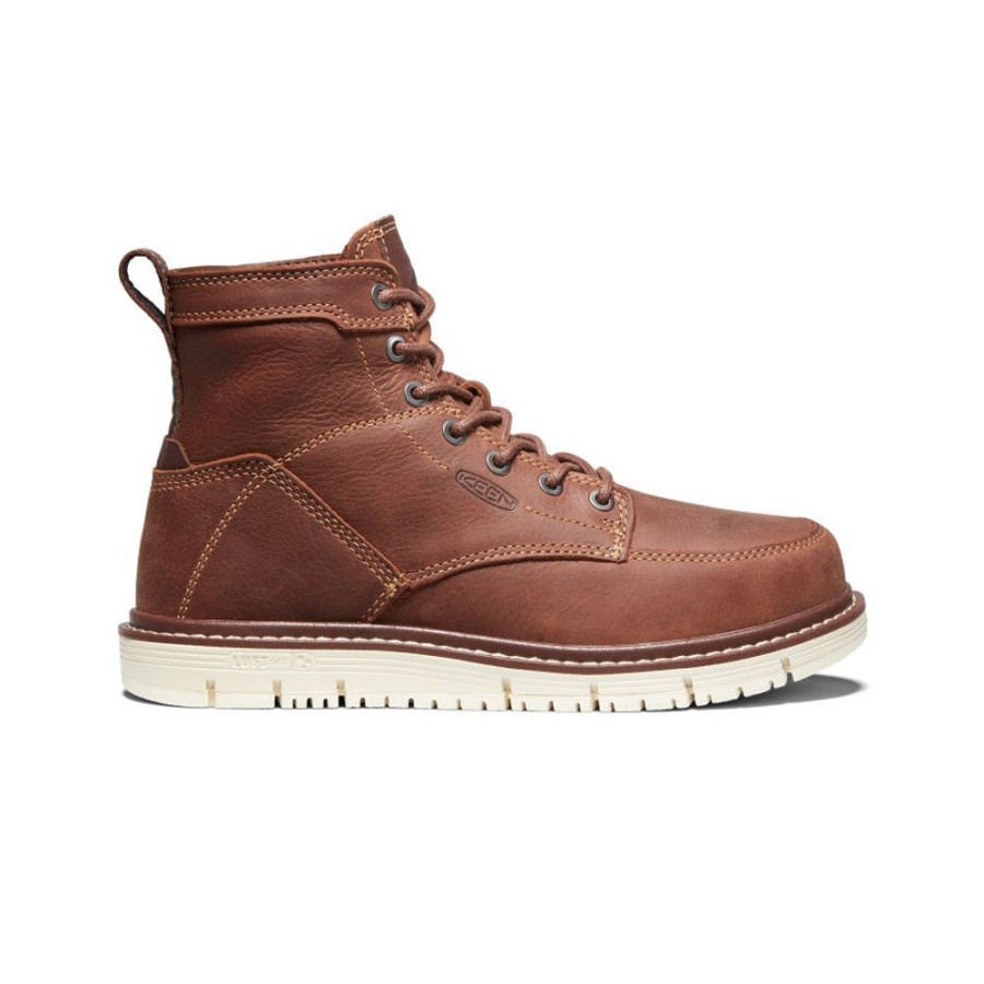 KEEN Work Boots & Shoes | Women'S San Jose 6" Boot (Soft Toe) | Gingerbread/Off White