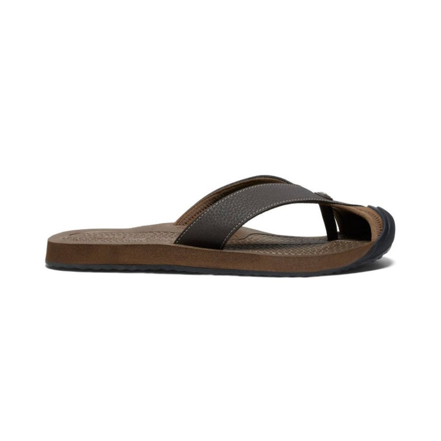 KEEN Slip-Ons | Men'S Barbados Flip-Flop | Java/Dark Earth