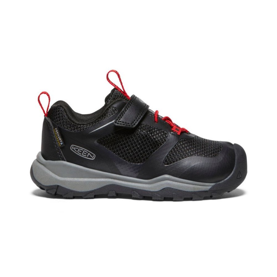 KEEN Shoes | Little Kids' Wanduro Waterproof Shoe | Black/Ribbon Red