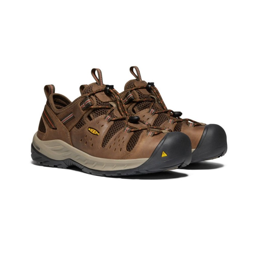 KEEN Work Boots & Shoes | Men'S Atlanta Cool Ii (Steel Toe) | Shitake/Rust