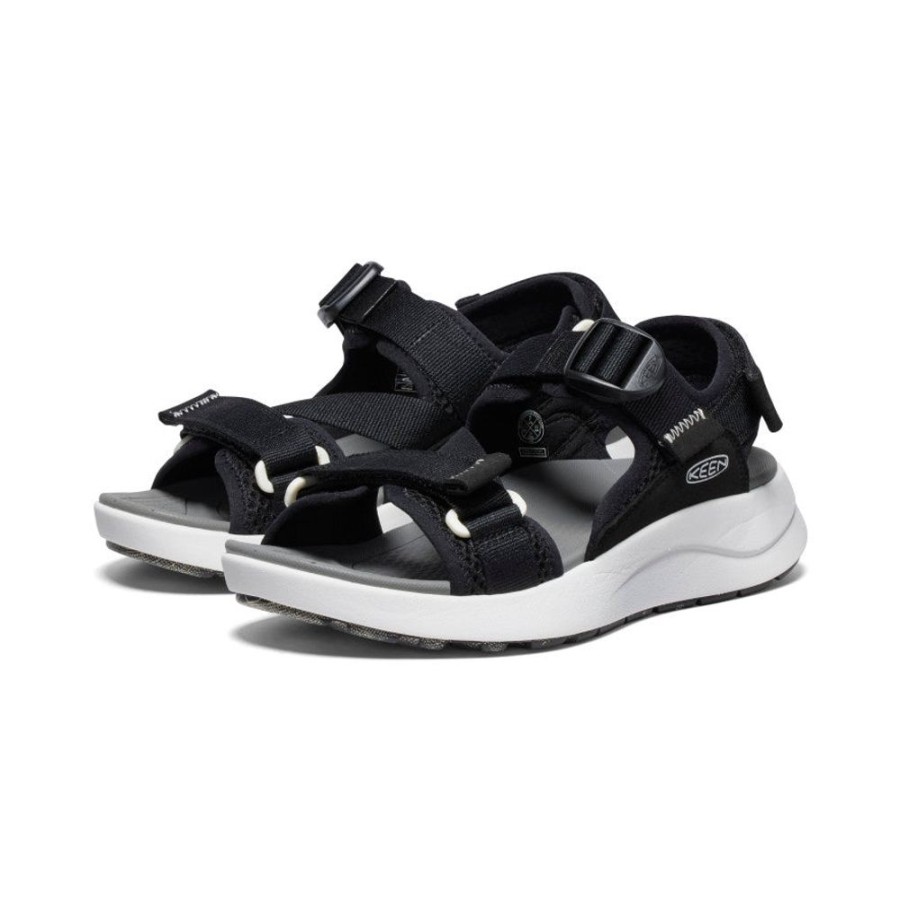 KEEN Sandals | Women'S Elle Sport Backstrap Sandal | Black/Steel Grey