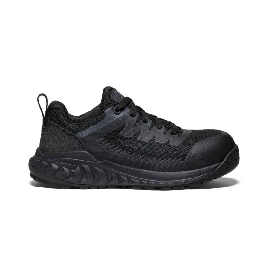 KEEN Work Boots & Shoes | Women'S Arvada Work Sneaker (Carbon-Fiber Toe) | Black/Black