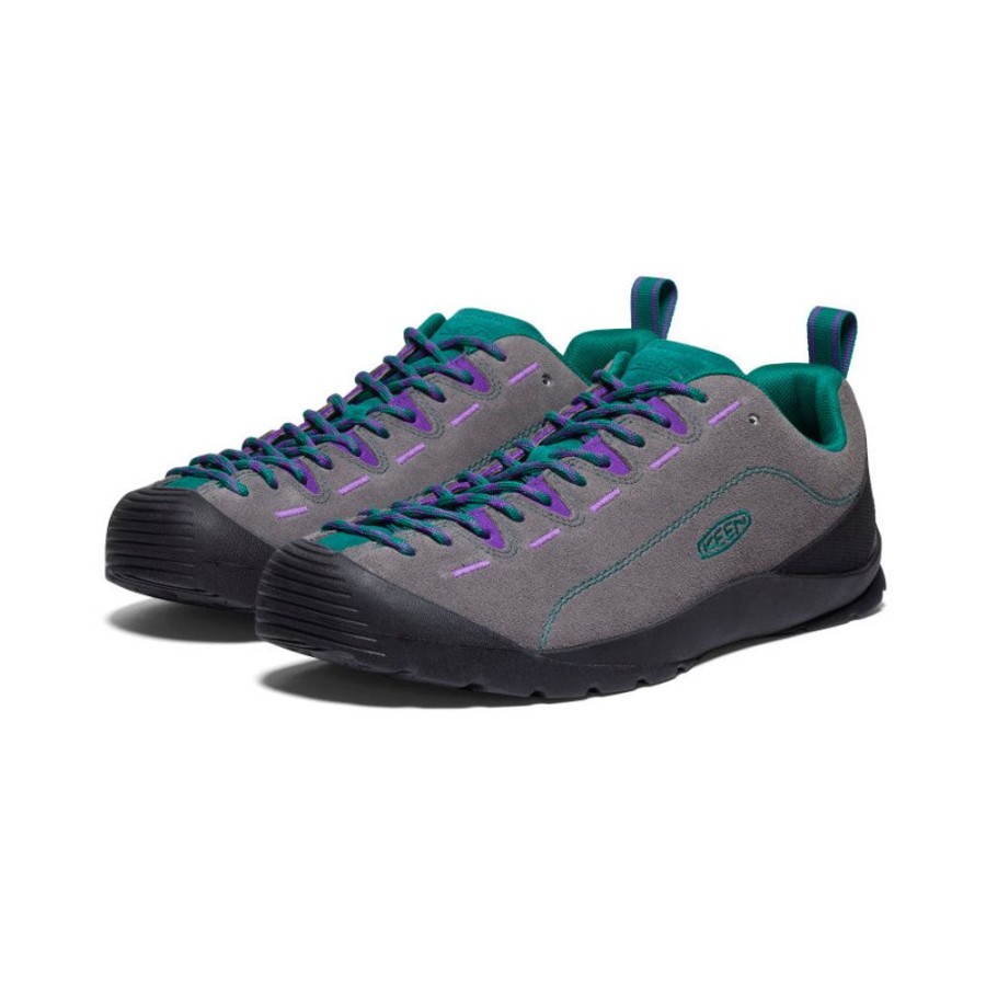 KEEN Shoes | Men'S Jasper Suede Sneakers | Steel Grey/Aventurine