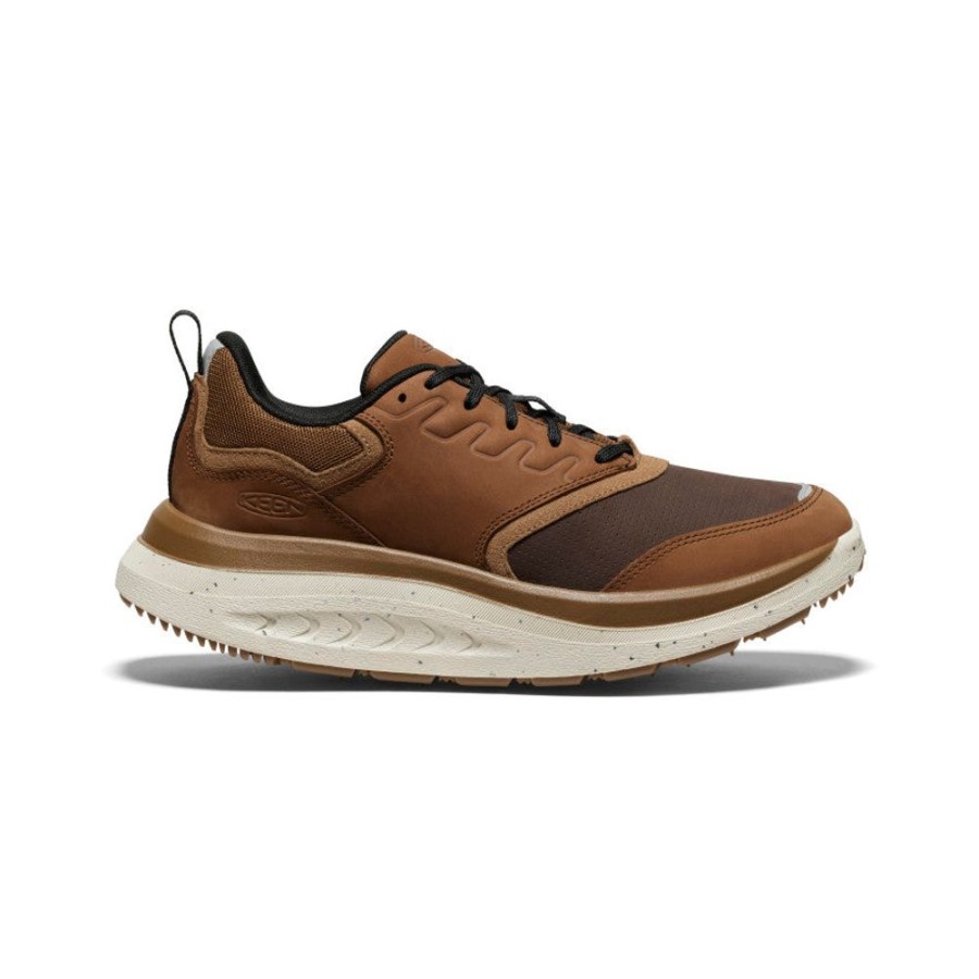 KEEN Shoes | Men'S Wk400 Leather Walking Shoe | Bison/Toasted Coconut