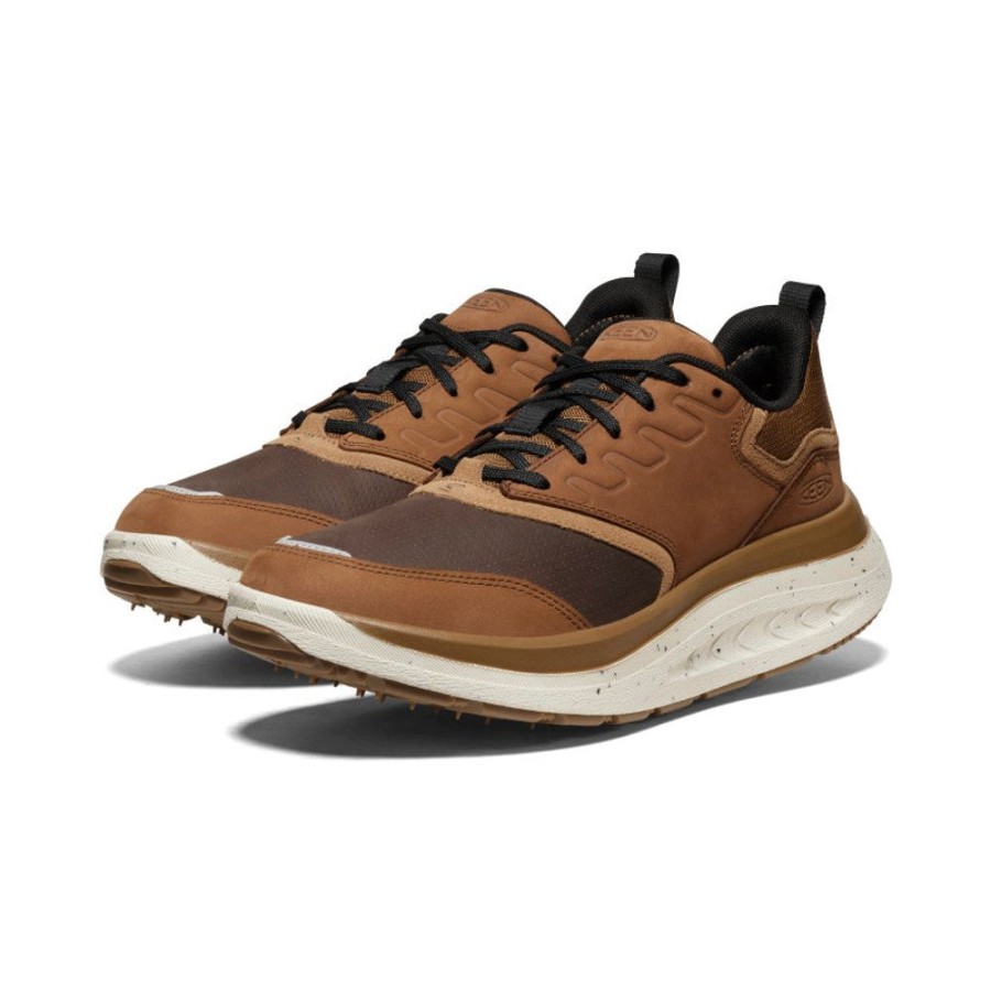 KEEN Shoes | Men'S Wk400 Leather Walking Shoe | Bison/Toasted Coconut