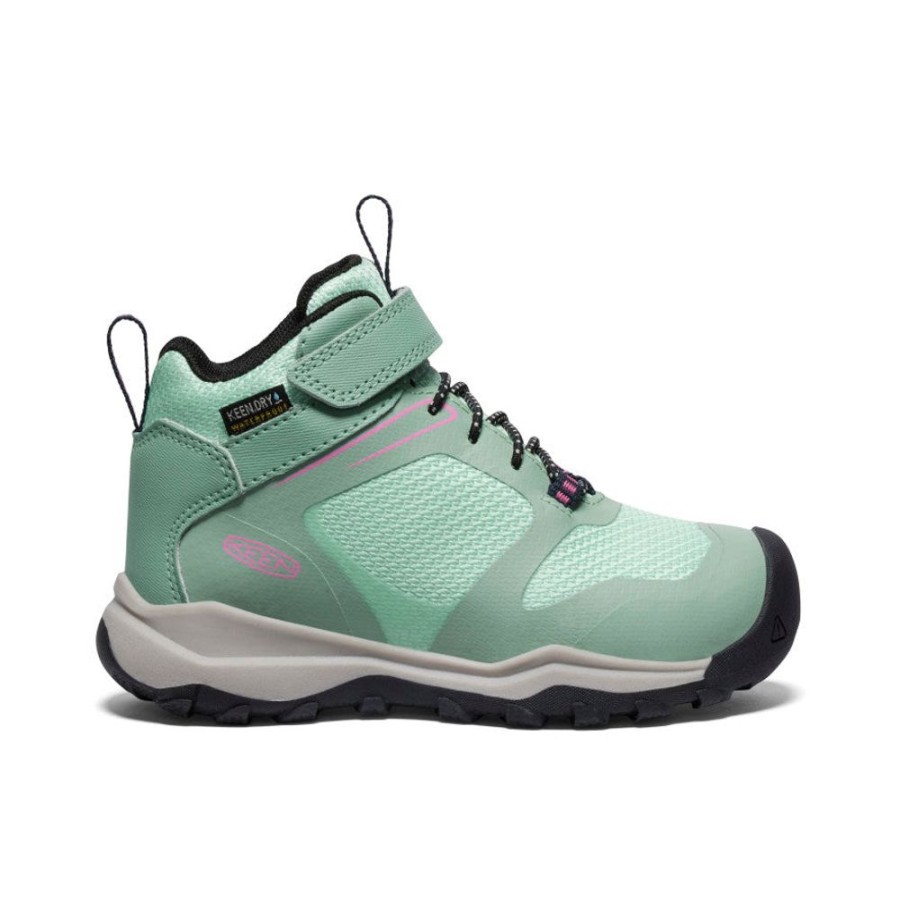 KEEN Boots | Little Kids' Wanduro Waterproof Boot | Granite Green/Ibis Rose