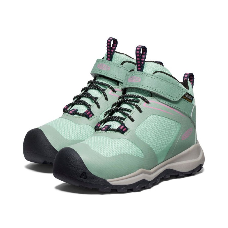 KEEN Boots | Little Kids' Wanduro Waterproof Boot | Granite Green/Ibis Rose