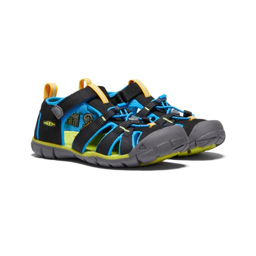 KEEN Sandals | Big Kids' Seacamp Ii Cnx | Black/Brilliant Blue